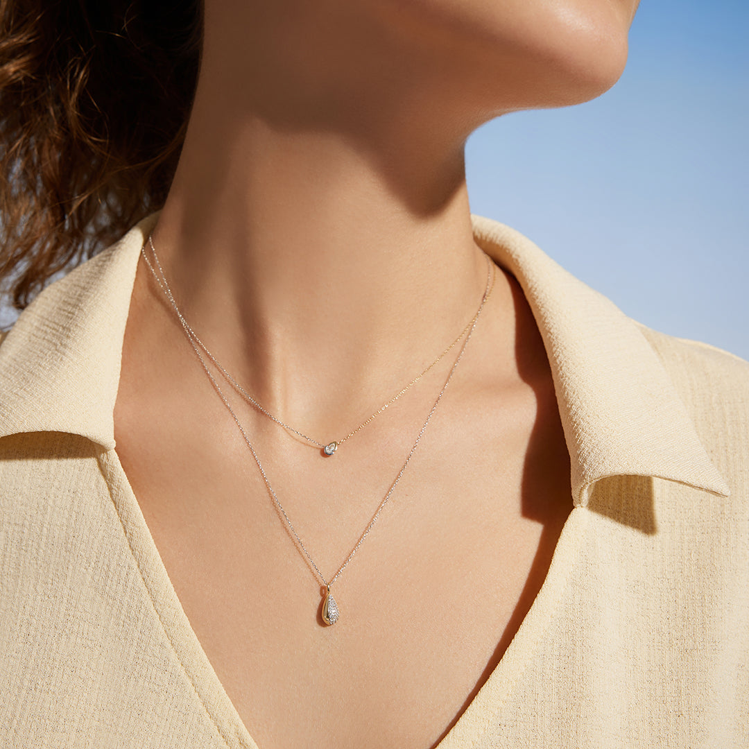 GILEA | Two-Tone Pave Lab Grown Diamond Necklace