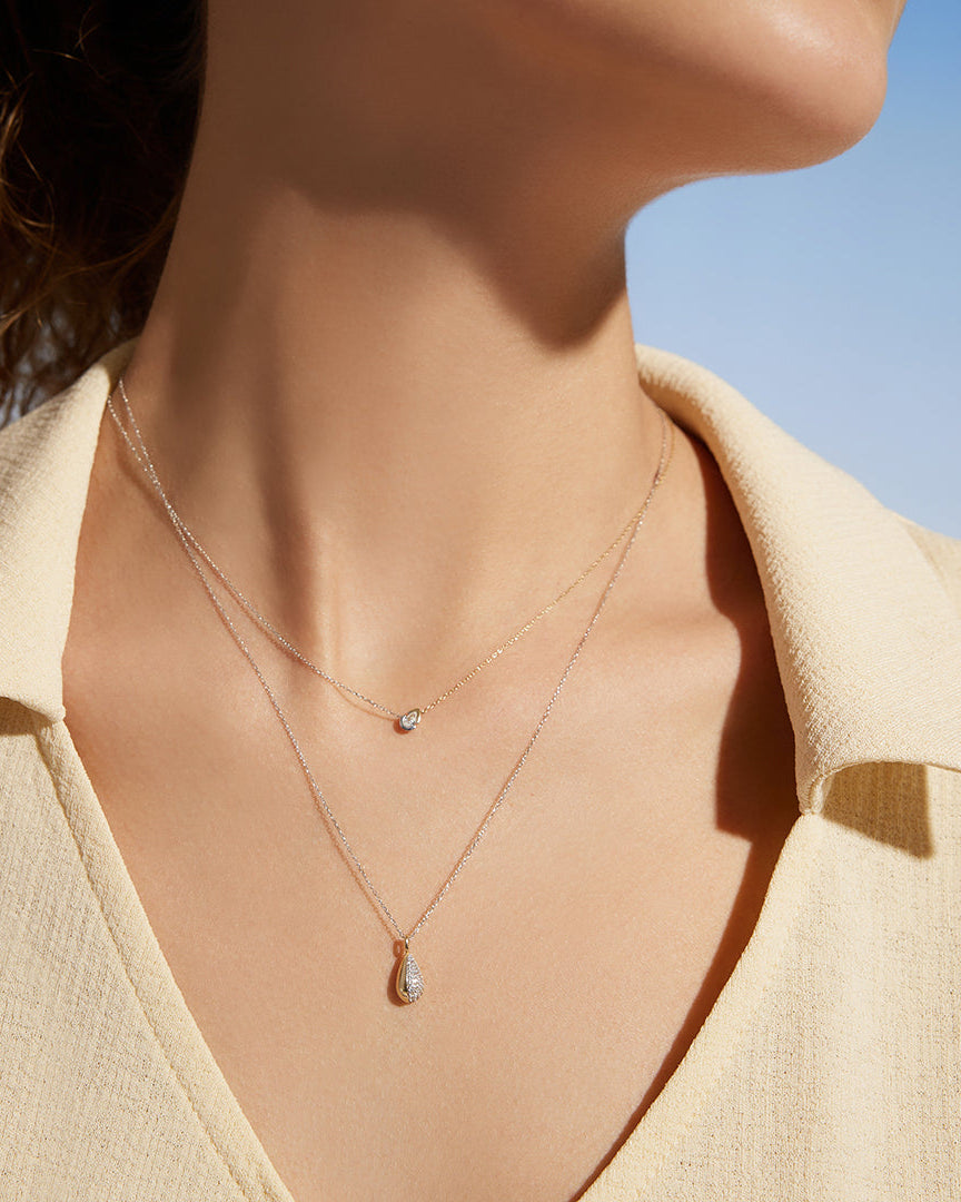 GILEA | Two-Tone Pave Lab Grown Diamond Necklace