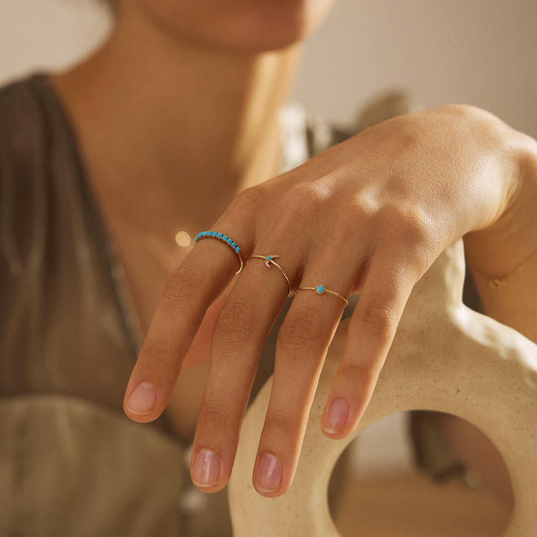 MARIA | Turquoise Stacking Ring