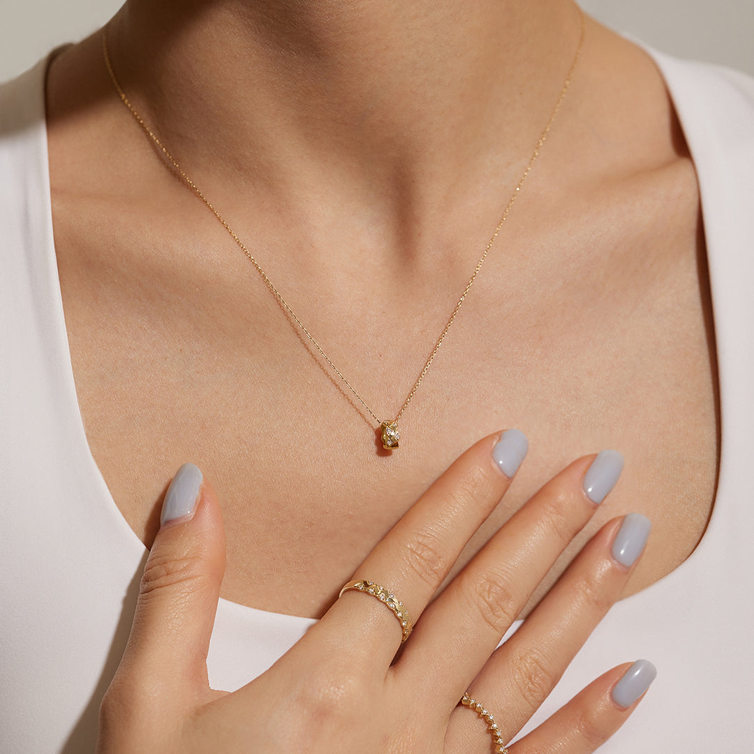 HAZEL | Lab Grown Diamond Ring Necklace