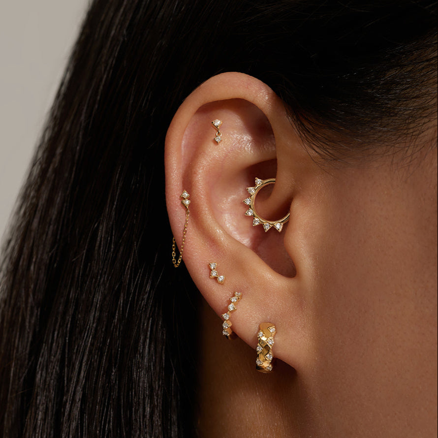 Lab-Grown Diamond Threadless Flatback Earring