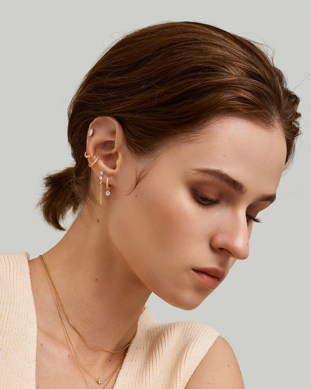 Round Lab Grown Diamond Earring Charm