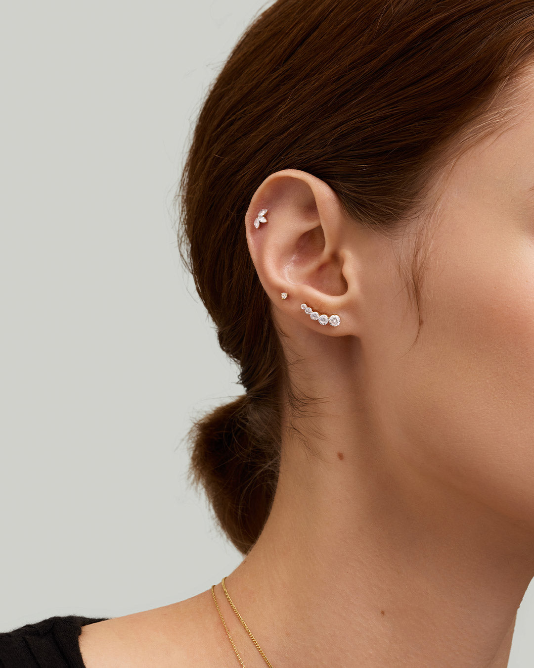 Lotus Lab Grown Diamond Flatback Stud