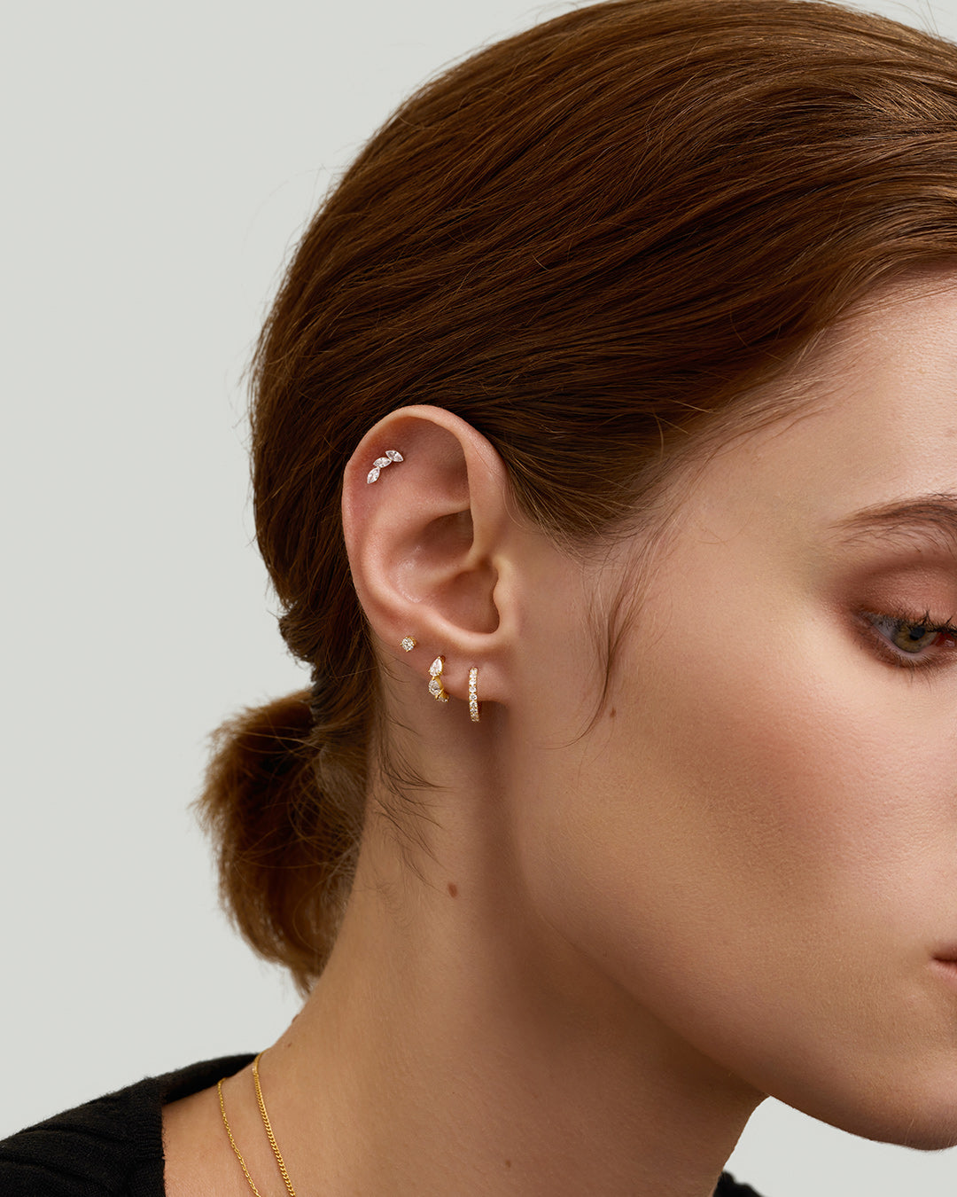 LEILANI | Triple Pear Lab Grown Diamond Single Huggie