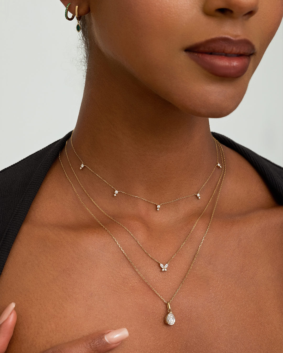 Pear Lab Grown Diamond Solitaire Necklace