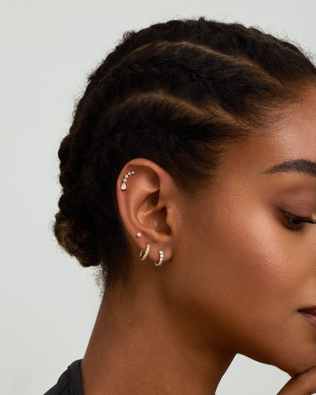 OLA | Single Diamond Pave Huggie