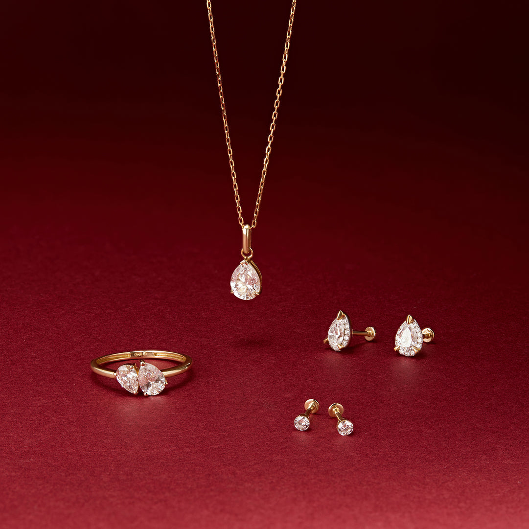 AUBREY | Toi et Moi Pear Lab Grown Diamond Ring