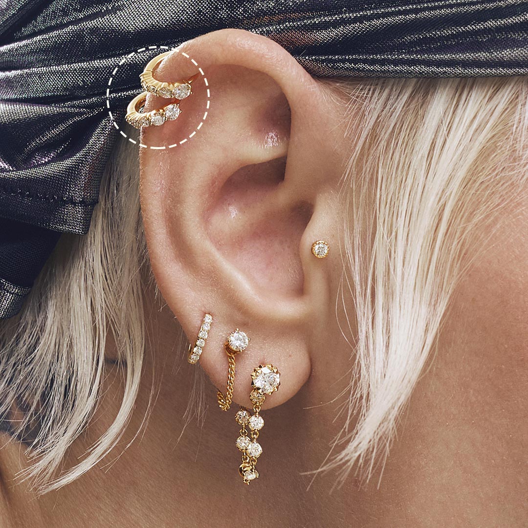 LIZZO | Graduated Lab Grown Diamond Huggie