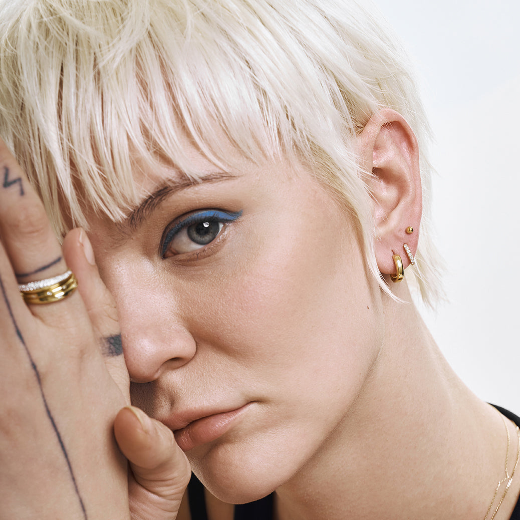 KARLIE | Lab Grown Diamond Oval Paperclip Huggie