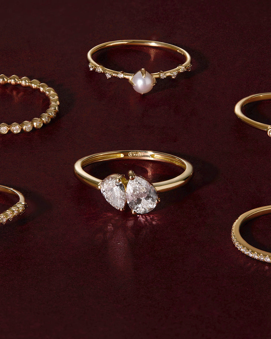 AUBREY | Toi et Moi Pear Lab Grown Diamond Ring