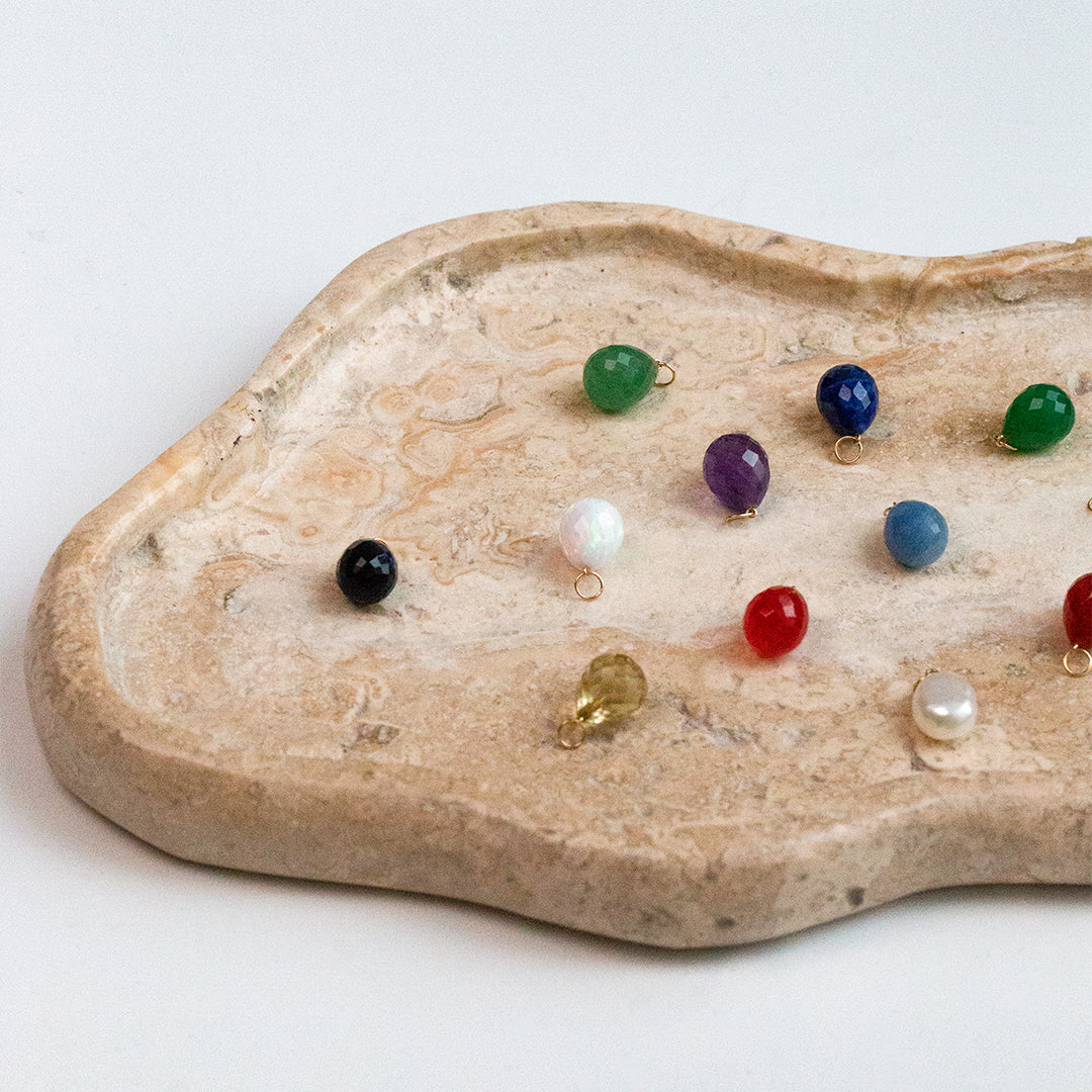 14K Solid Gold Crystal Necklace Set