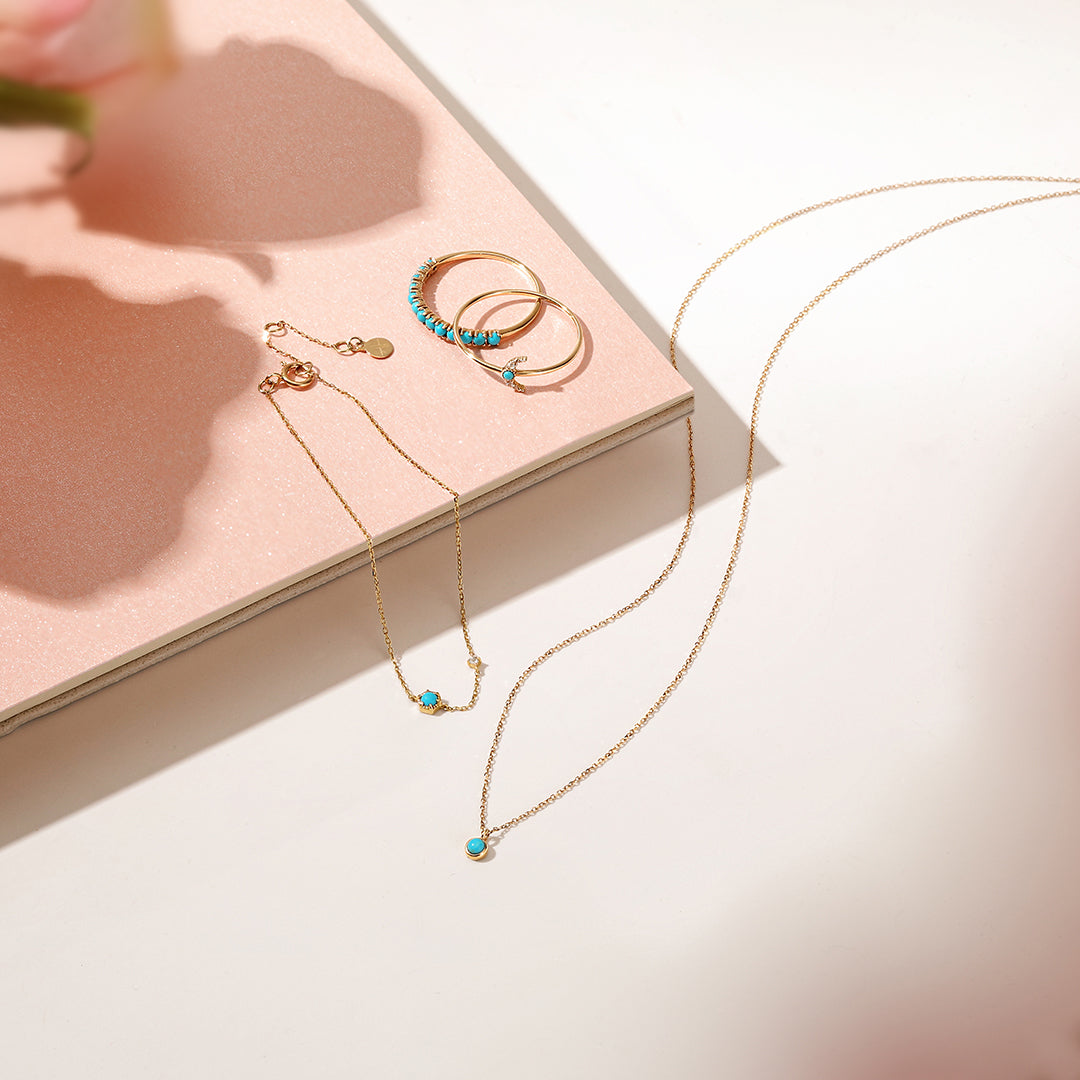 MARIA | Turquoise Solitaire Necklace