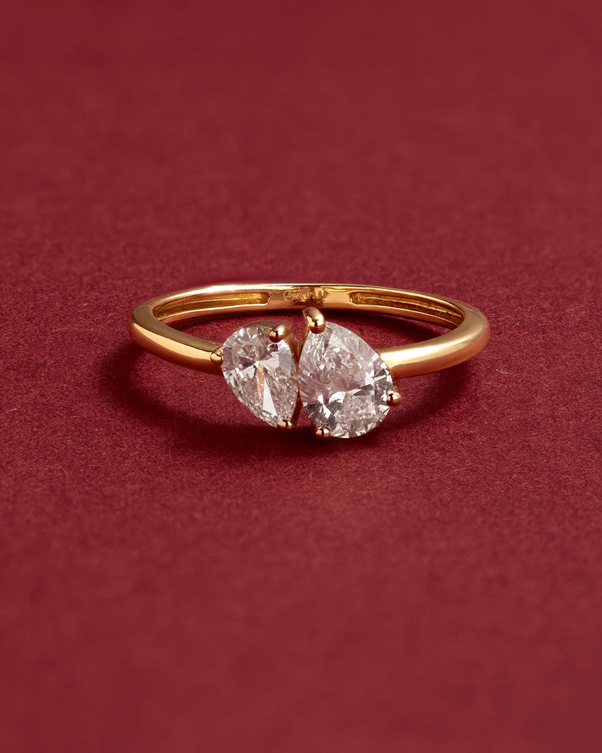 AUBREY | Toi et Moi Pear Lab Grown Diamond Ring