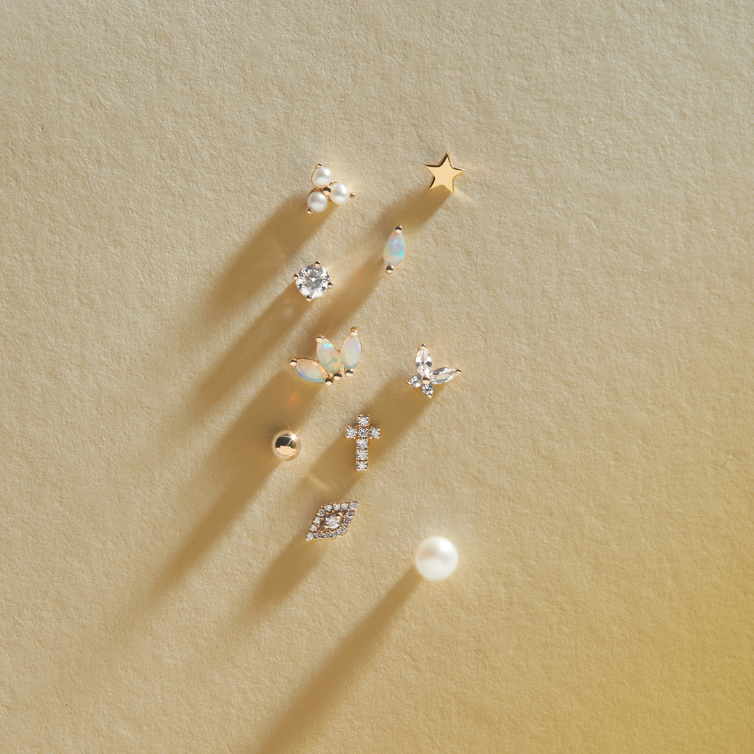 SPHERE | 3MM Round Threadless Flatback Earring