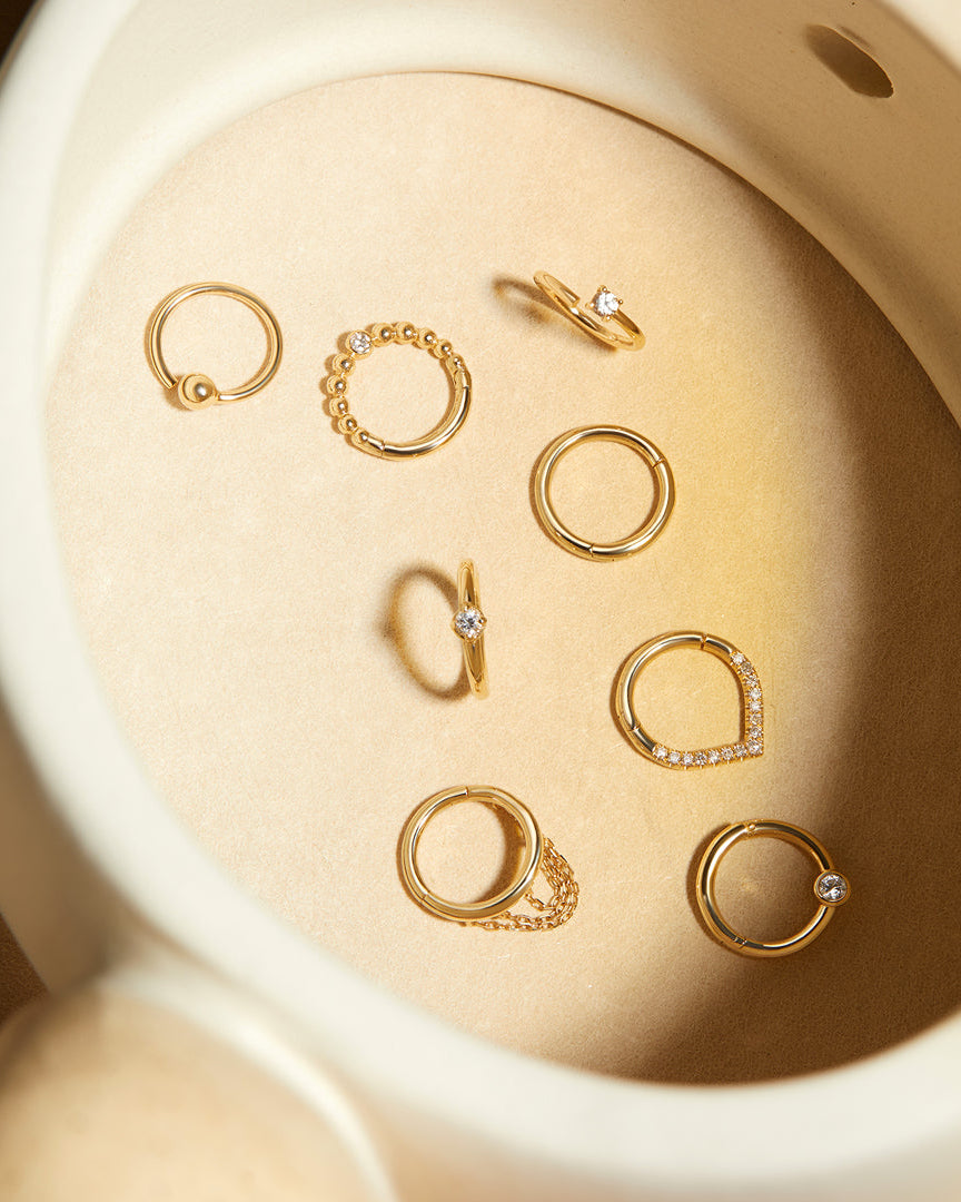 KENNEDY | Curved Diamond Clicker Hoop
