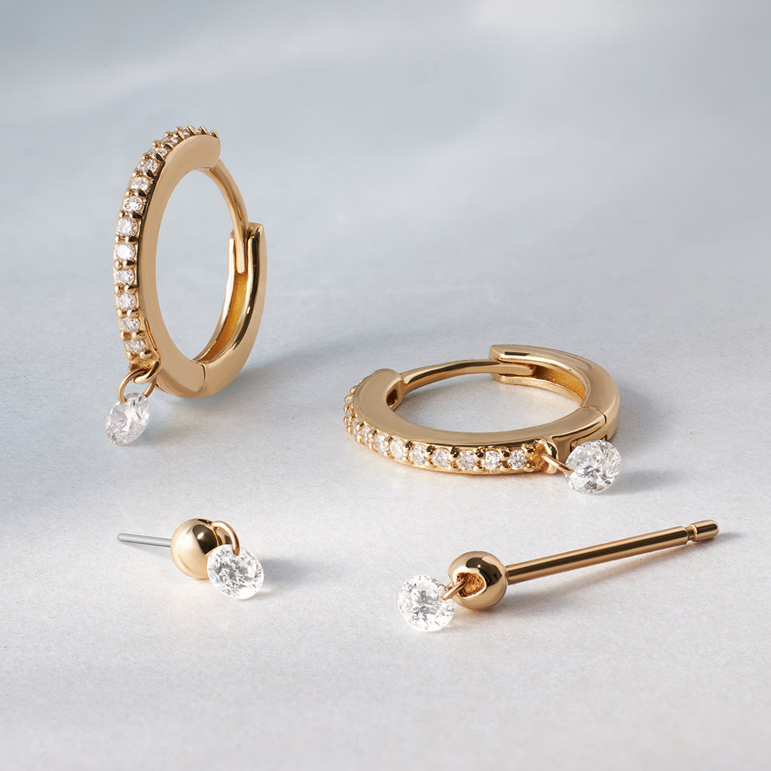 CHEVAL | Single Floating Diamond Stud Earring