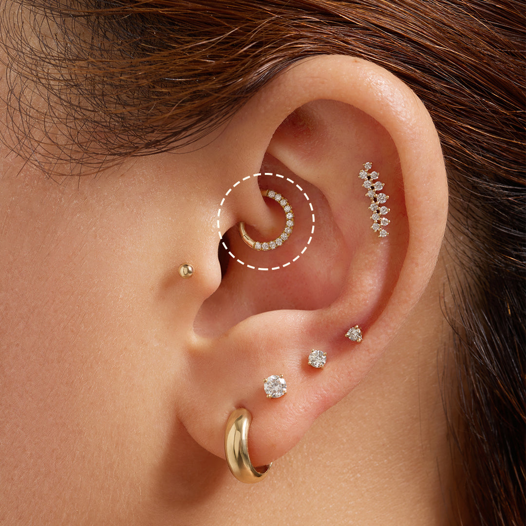 Lab Grown Diamond Clicker Earring