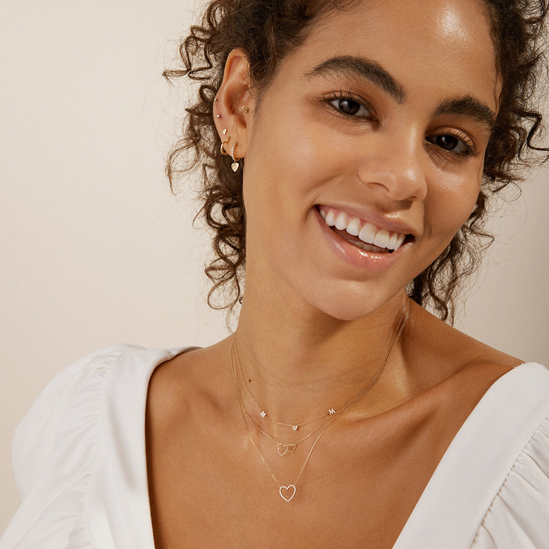 EMMA | Open Diamond Heart Necklace