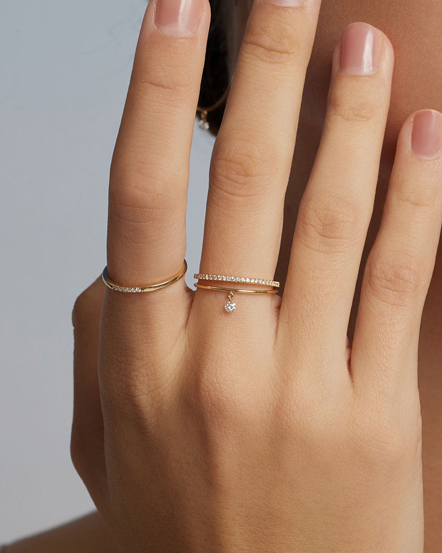 Single Floating Diamond Ring