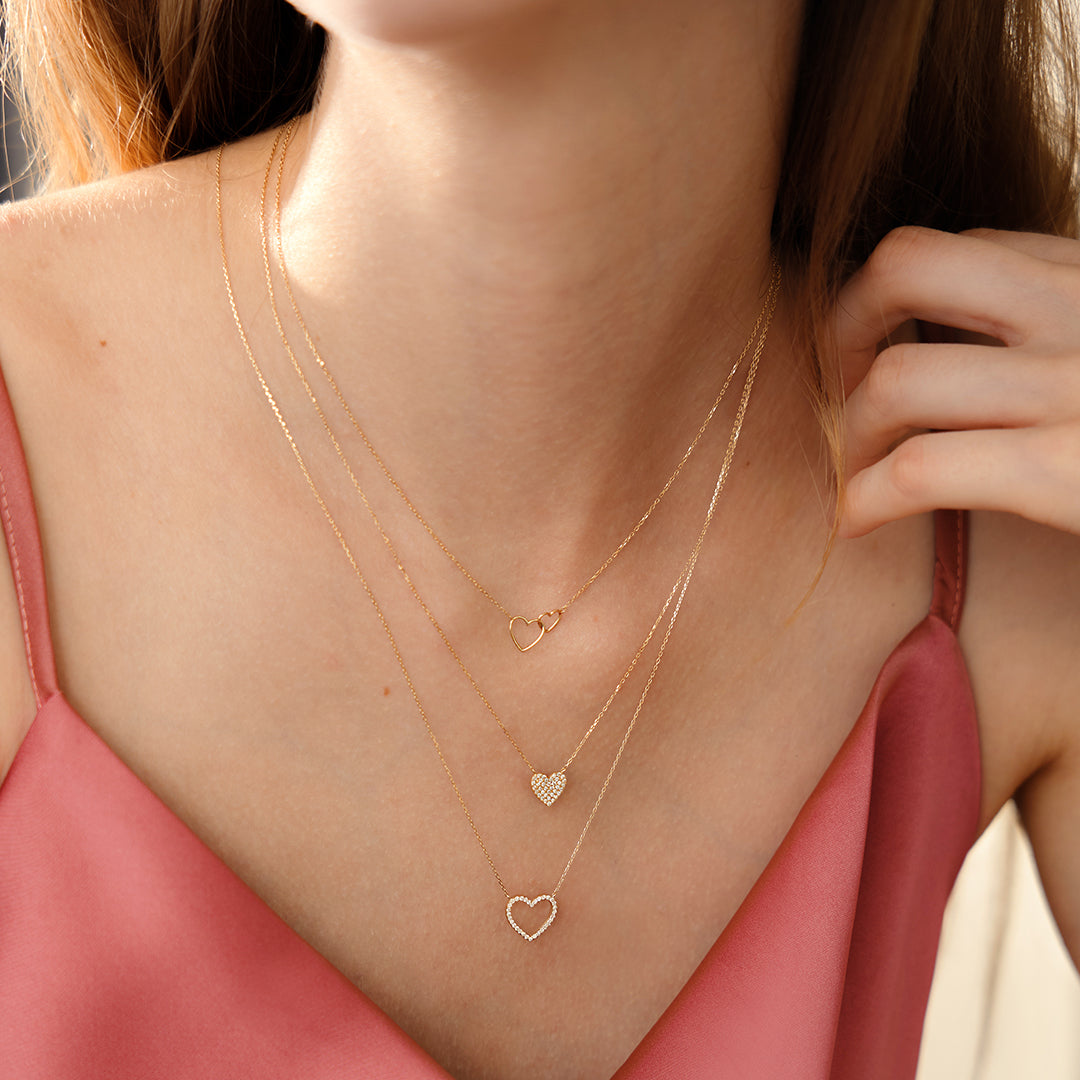 EMMA | Open Diamond Heart Necklace