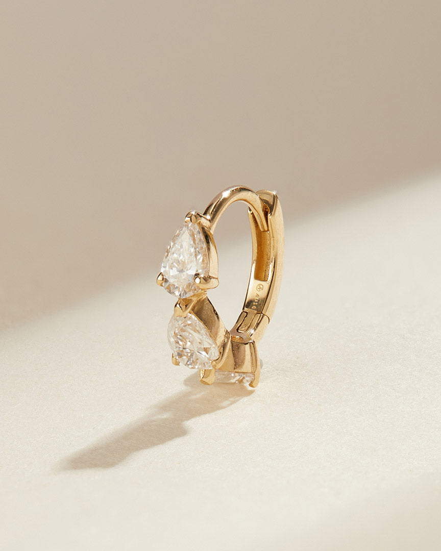 aurelie gi Triple Pear Lab Grown Diamond earring