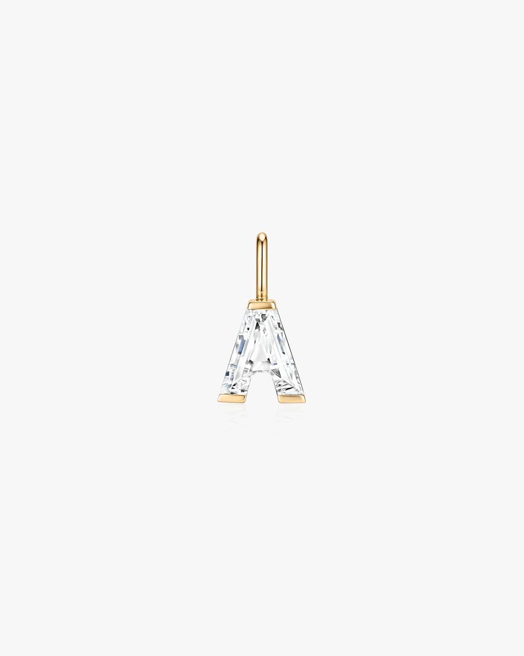 14K Gold Initial Lab-Grown Diamond Charm