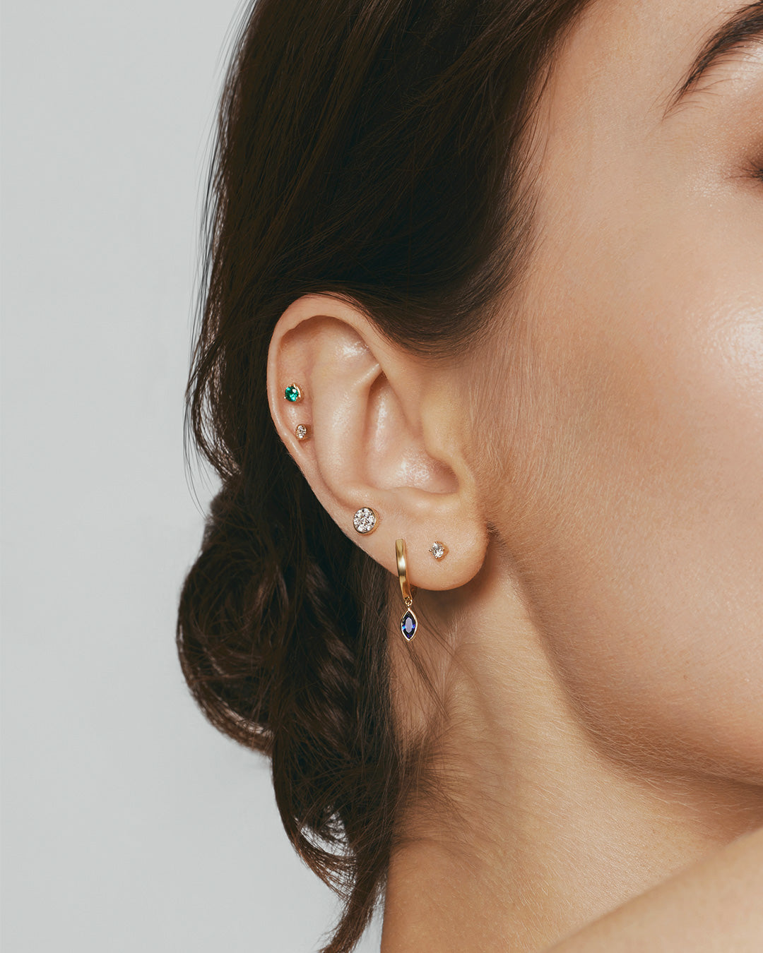 PRADIA | Lab Grown Diamond Threadless Flatback Earring