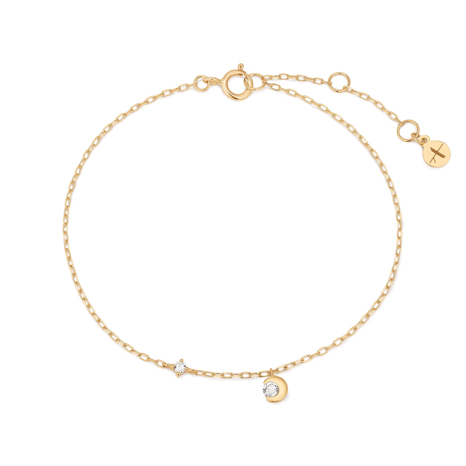 ROSALIND | Half Moon Bezel Lab Grown Diamond Bracelet