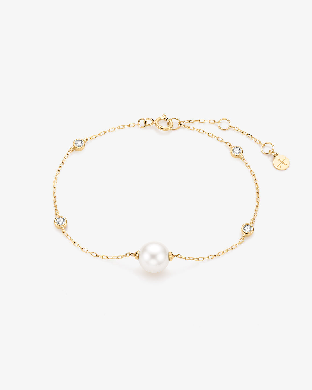 SOLANA | Pearl and Lab Grown Diamond Station Bracelet