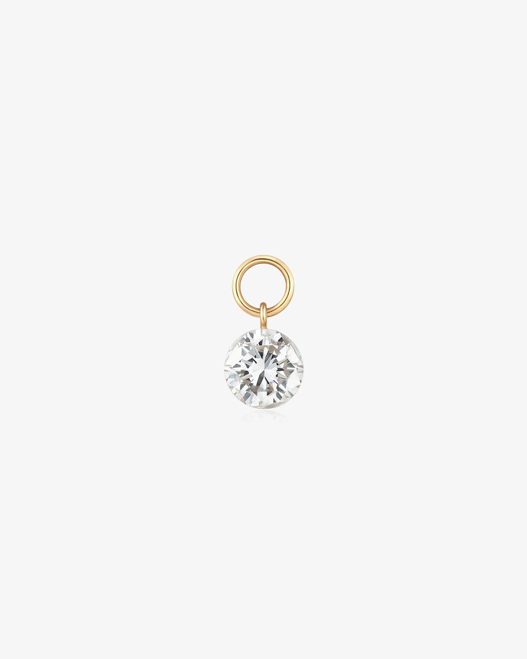Round Lab Grown Diamond Earring Charm