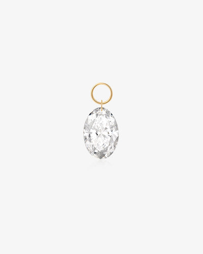 Oval-Cut Lab-Grown Diamond Earring Charm