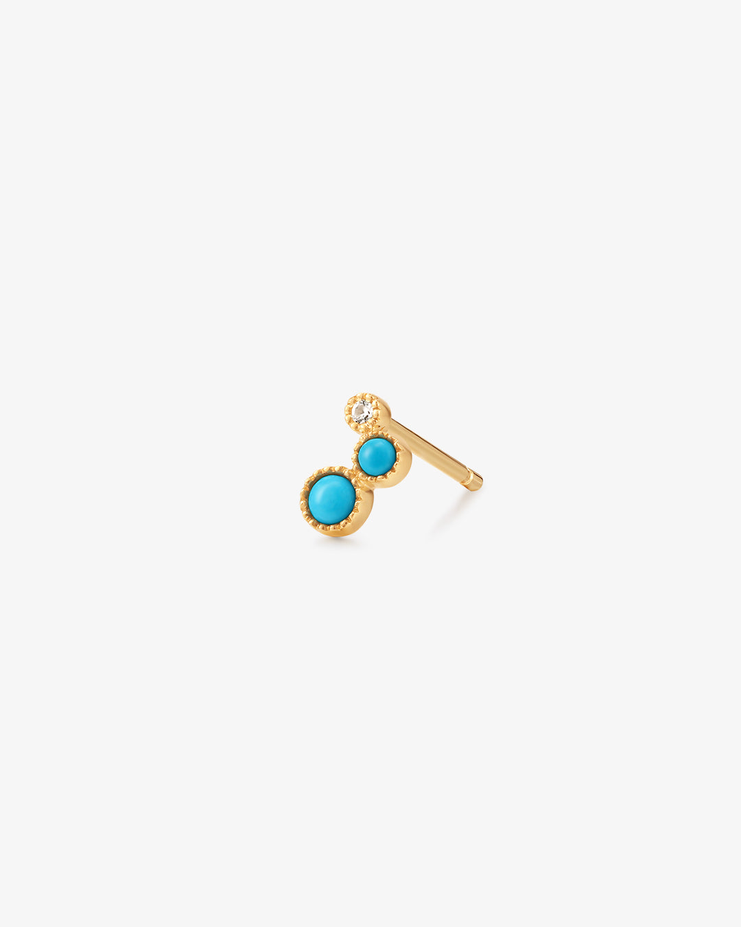 AMIRA | Turquoise & White Sapphire Waterfall Single Earring