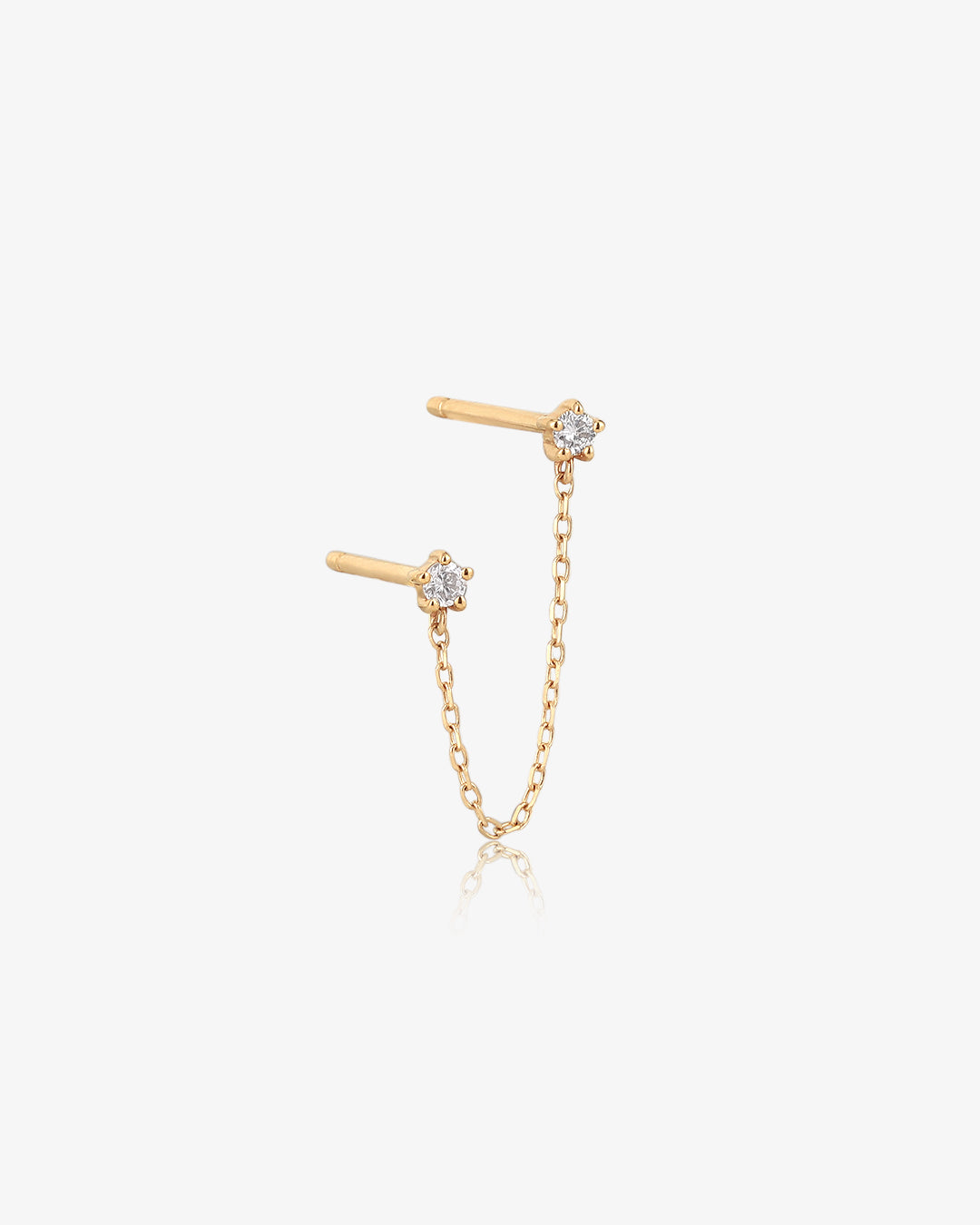 ESTELLE | Double Diamond Chain Drop Earring