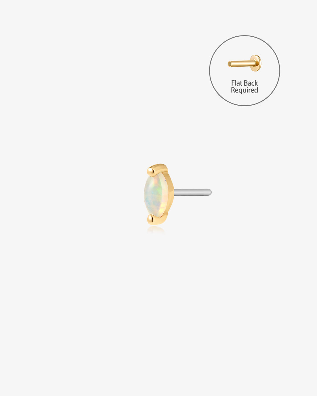 PETAL | Opal Threadless Flatback Earring