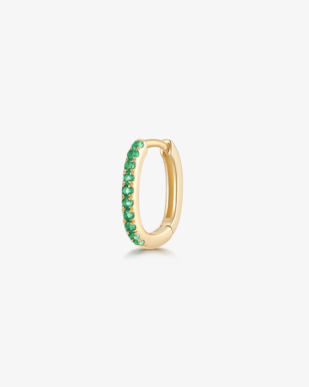 TWIGGY | Single Lab Grown Emerald Paperclip Huggie