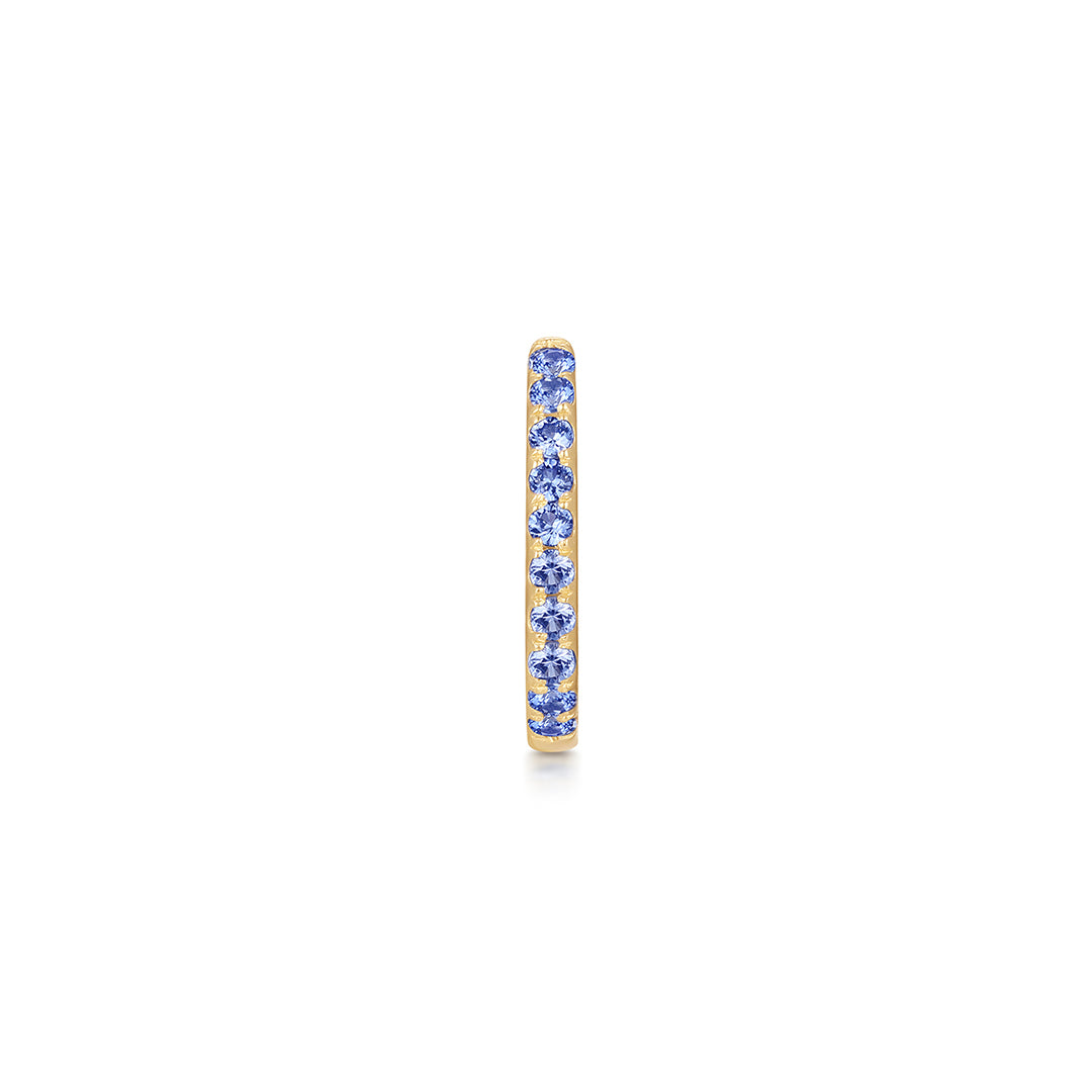 ELENI | Lab Grown Sapphire Paperclip Huggie