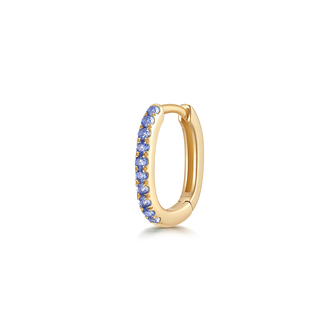 ELENI | Lab Grown Sapphire Paperclip Huggie