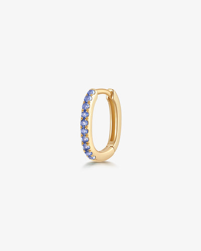 ELENI | Lab Grown Sapphire Paperclip Huggie