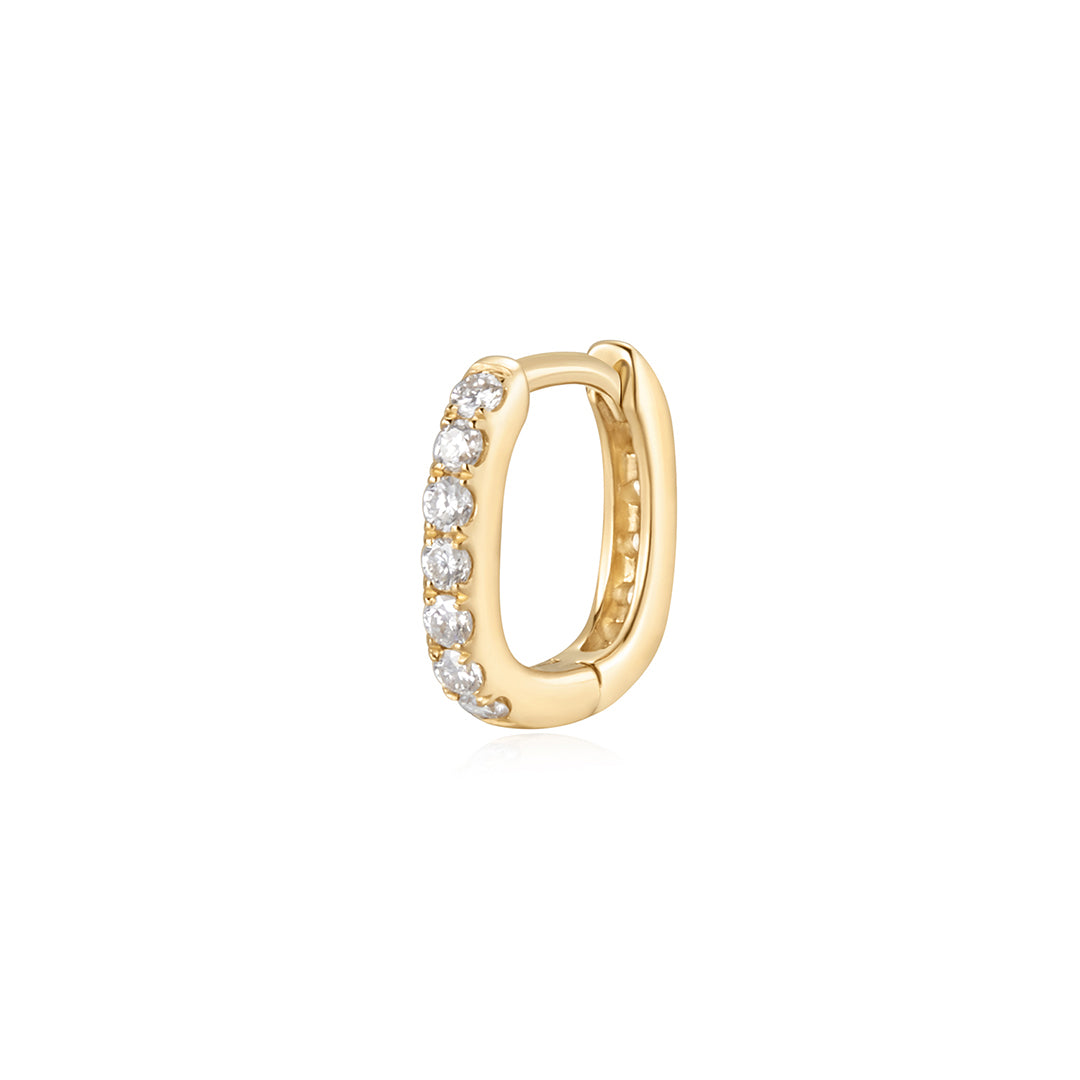 KARLIE | Lab Grown Diamond Oval Paperclip Huggie