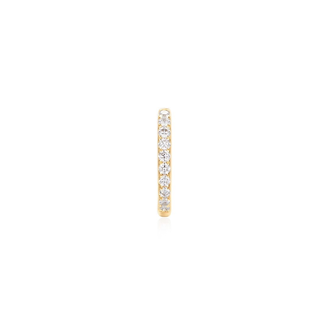 HALLIE | Bead Set Lab Grown Diamond Huggie
