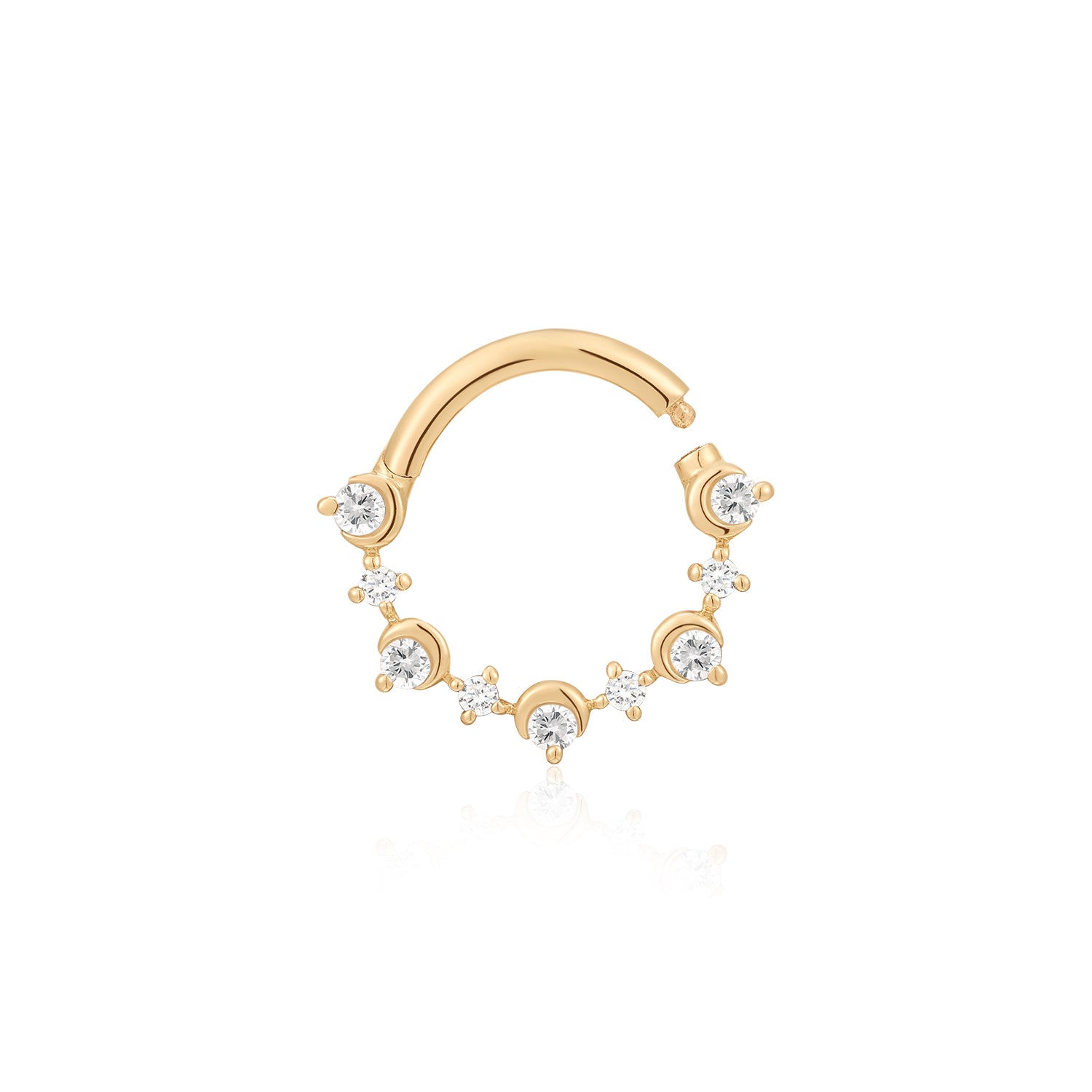 AMARA | Bezel Half Moon Lab Grown Diamond Clicker