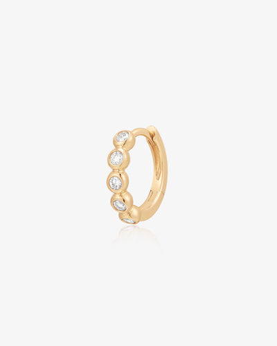 ORION | Bezel Lab Grown Diamond Huggie