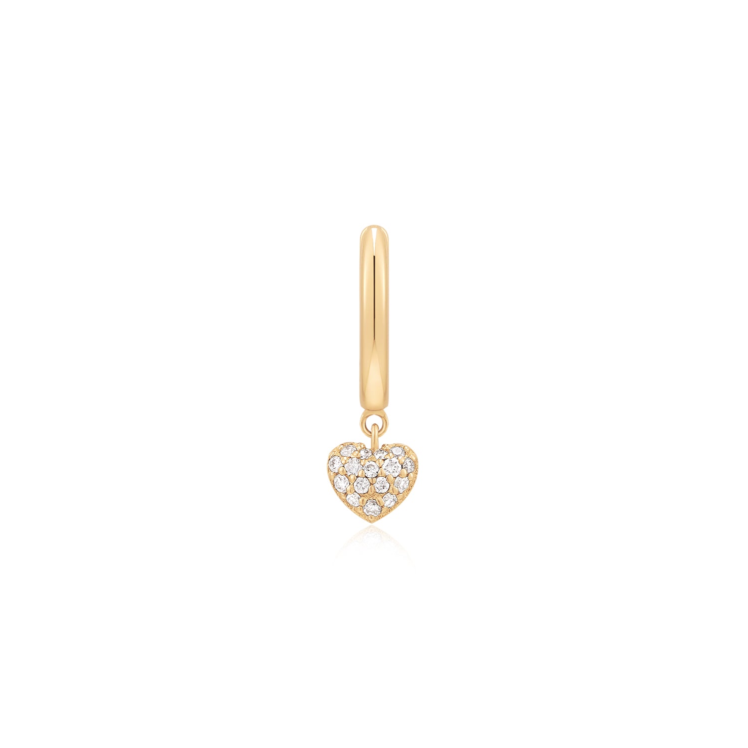 ADELINE | Pave Lab Grown Diamond Heart Huggie