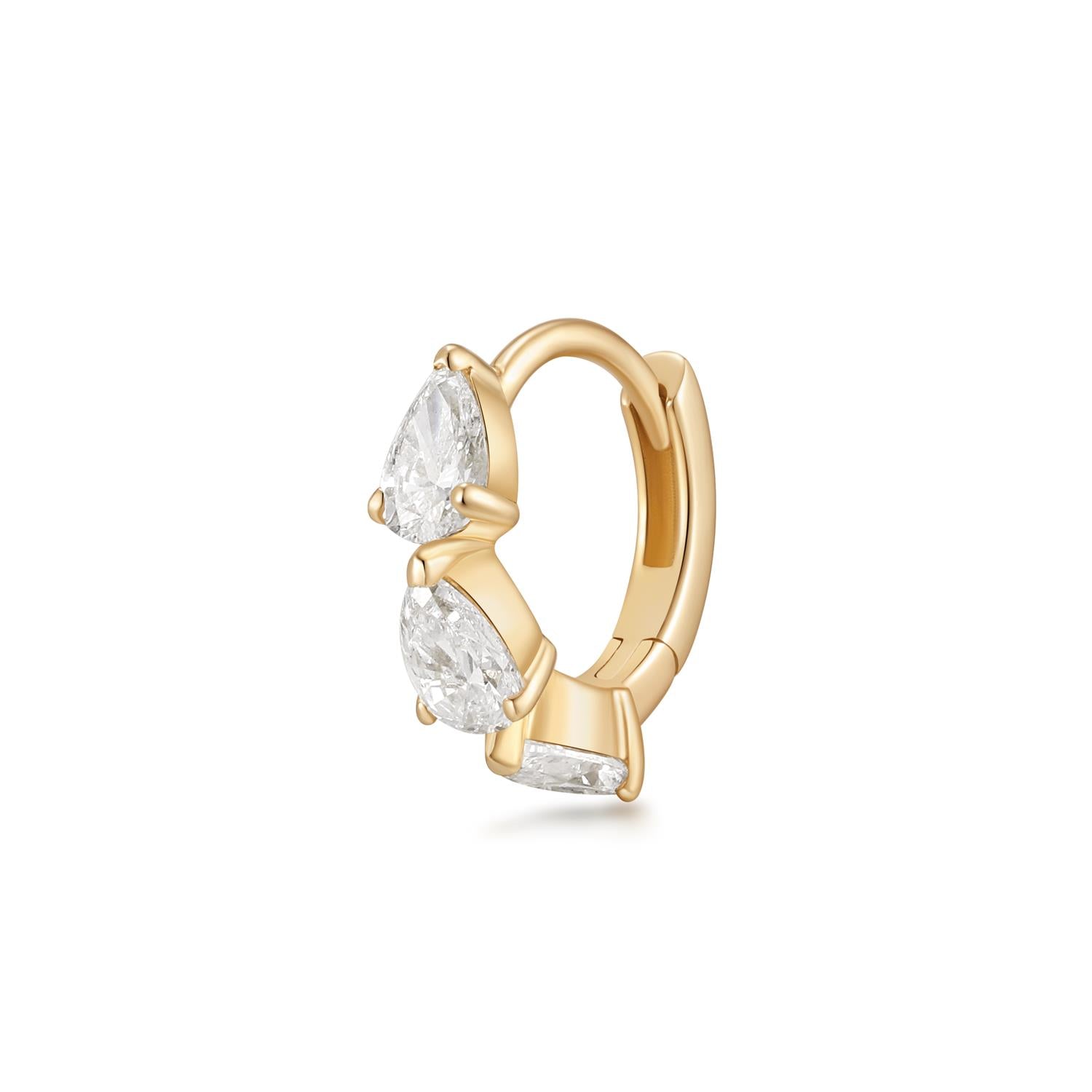 aurelie gi Triple Pear Lab Grown Diamond earring