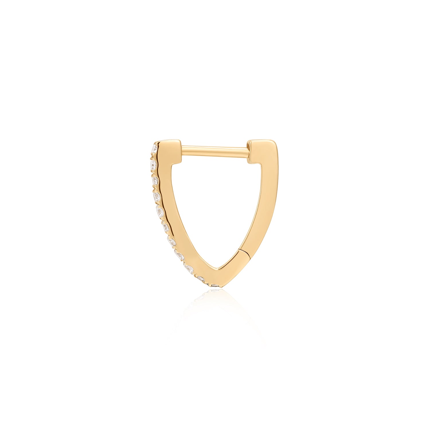 AZURA | Bead Set Lab Grown Diamond Huggie