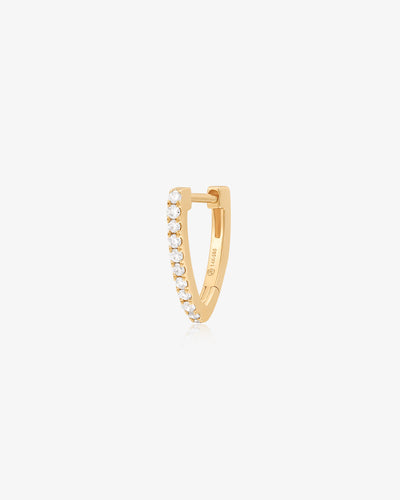 AZURA | Bead Set Lab Grown Diamond Huggie