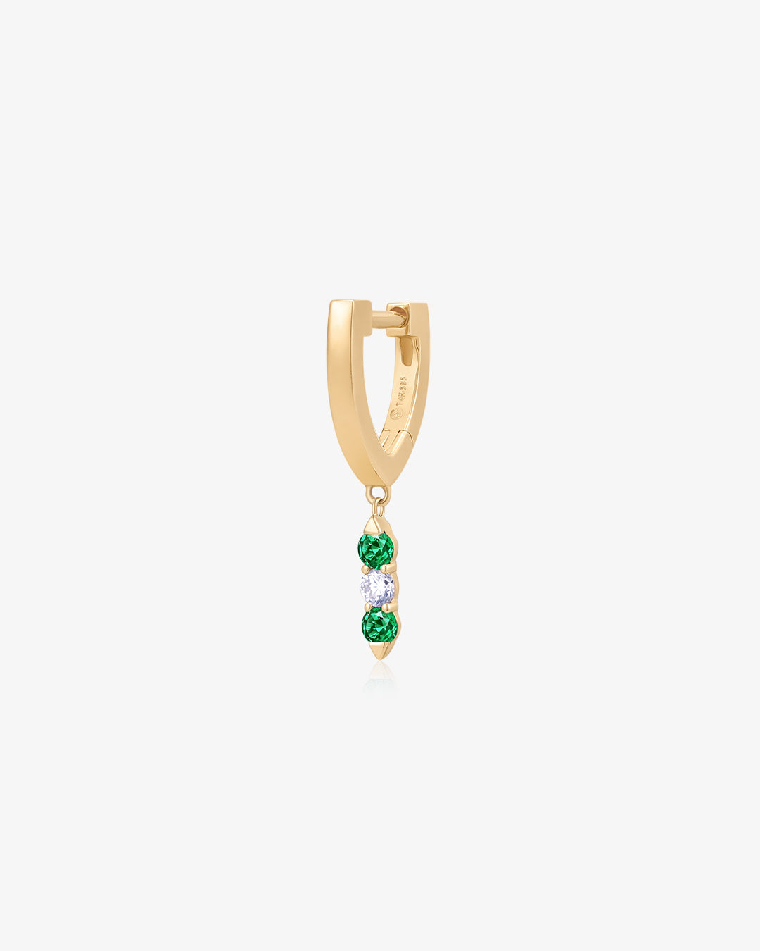 KENZA | Dangle Lab Grown Emerald and Sapphire Huggie