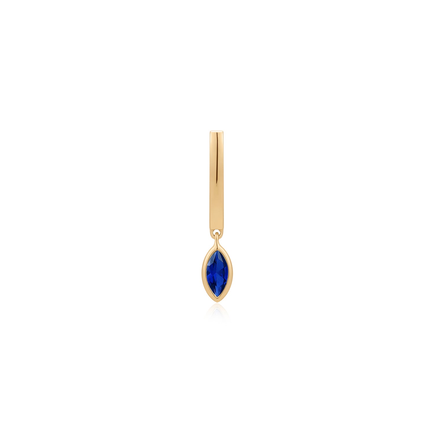 CIEL | Dangle Marquise Lab Grown Sapphire Huggie