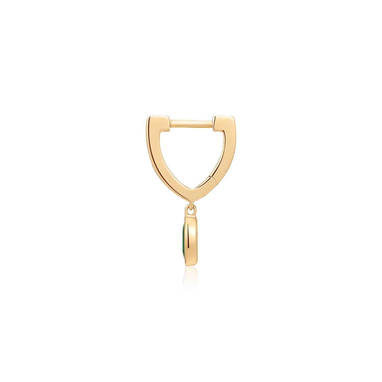 MARIGOLD | Dangle Marquise Lab Grown Emerald Huggie