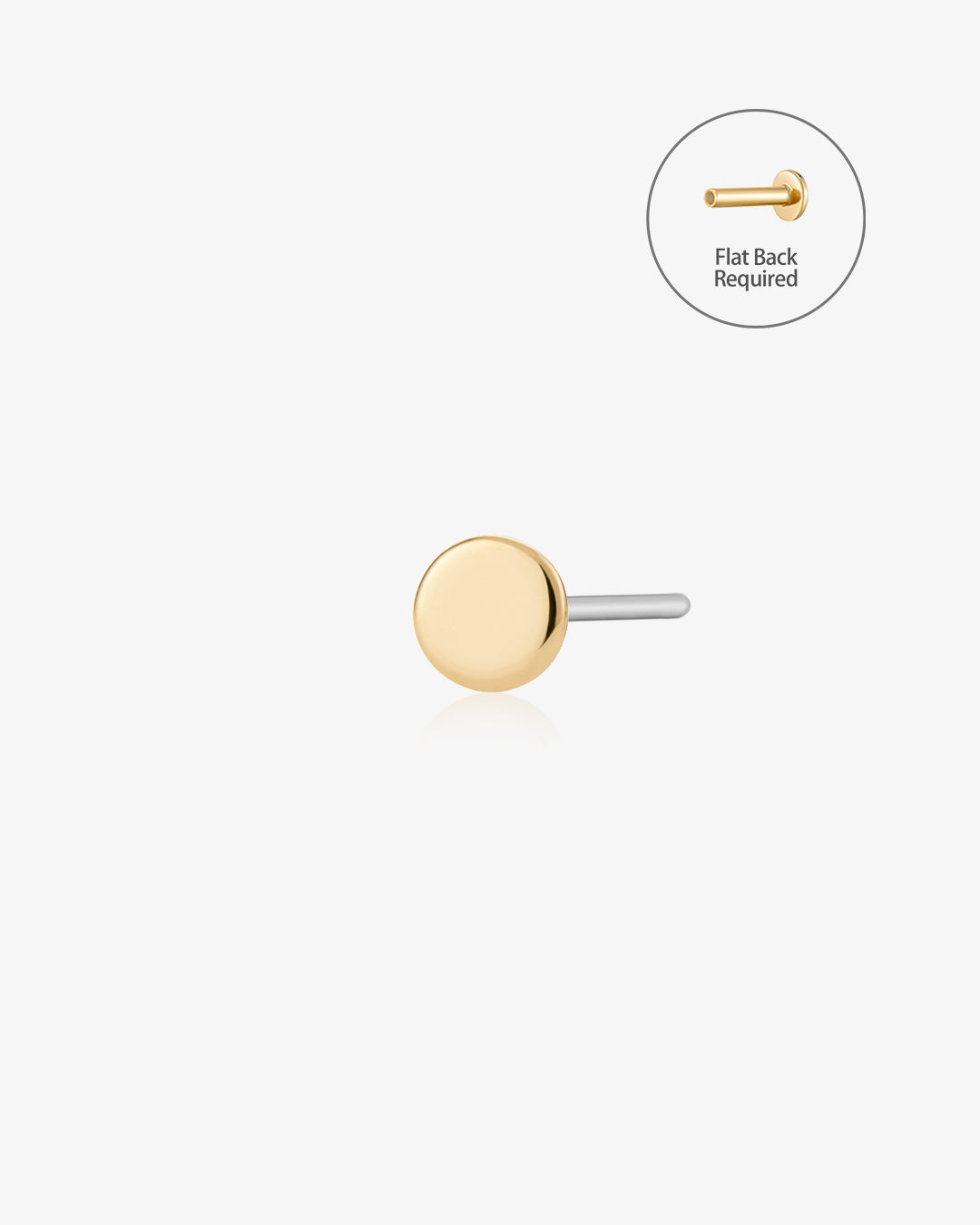 DOT | Disc Threadless Flatback Earring